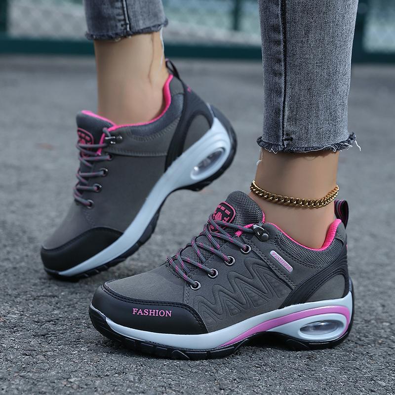 Air Cushion Running Shoes Women's Height Increase Soft Sole Shock Absorption Sports Versatile Platform Casual Shoes 2025 Autumn New Air Cushion Shoes