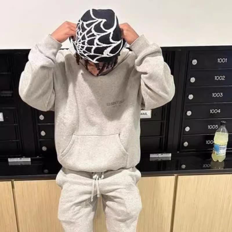 Knitted Hat Trendy Pullover Hat Spider Web Jacquard Unisex