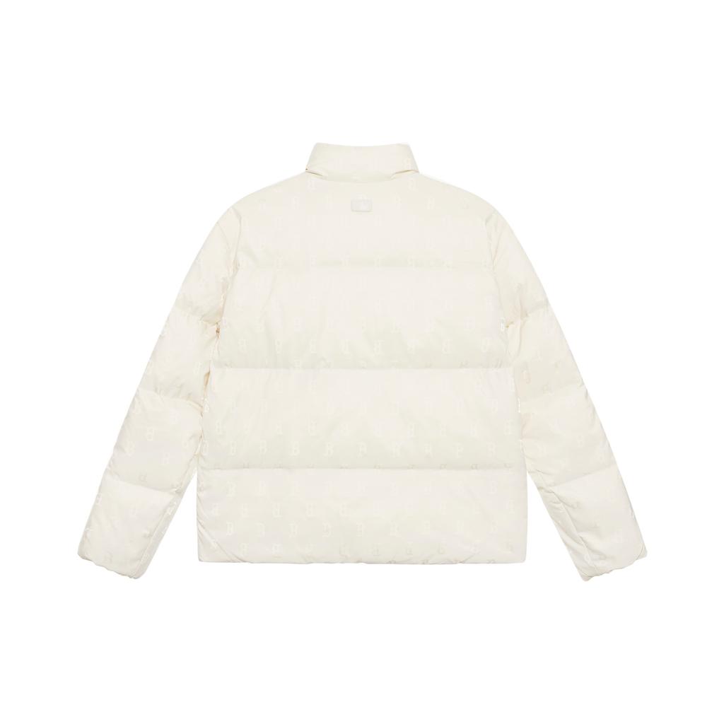 New MLB MONOGRAM Collection Boston Red Sox 24FW Cropped Down Jackets Unisex Dark Cream 3ADJM0346-43CRD