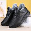 Winter Men's Velvet Thickened Warm Sports Cotton Shoes Middle-Aged And Elderly Dad Comfortable Slip-On Walking Shoes