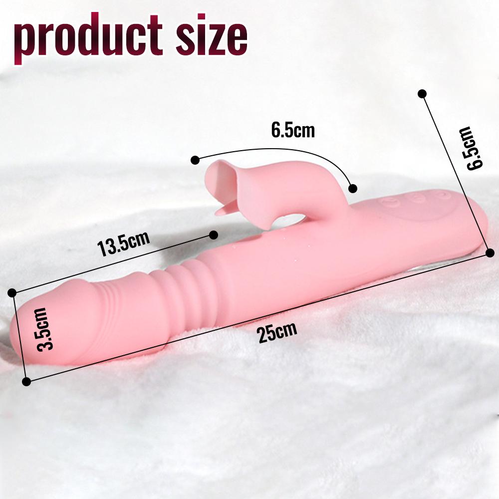 Telescopic Vibrator for Women Clitoral Vaginal Stimulation Tongue Licking Intelligent Heating G-spot Sex Toy Adult Erotic Toys