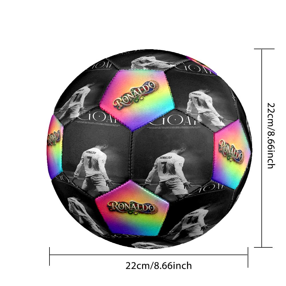 Ronaldo's Golden Legend: Ronaldo's Legacy Size 5 Football Machine Sewn Indoor/Outdoor Training and Matches Surprise Collection Gift