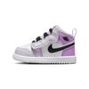Air Jordan 1 Mid TD Lightweight Abrasion Resistant Mid Top Toddler Shoes White Purple Infant And Toddler AR6352-501