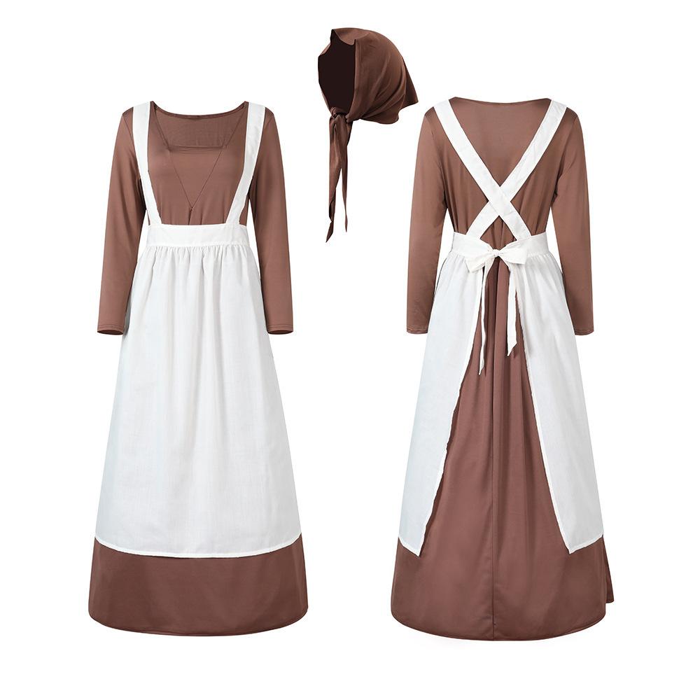 Costume Cosplay di Halloween, vestito da fattoria europeo, costume da palco per cosplay da cameriera di caffetteria