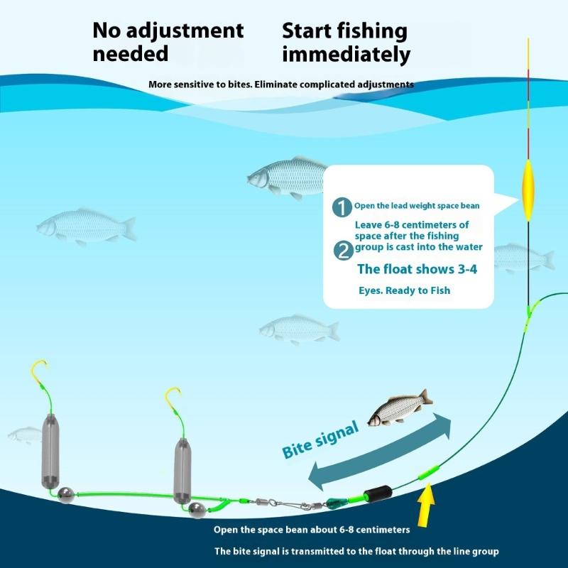 Fishing Tackle Accessories Reverse Bottom Rigs Iseni Hook Floating Tear Drop Rig Anti Separation Base Fishing Hook