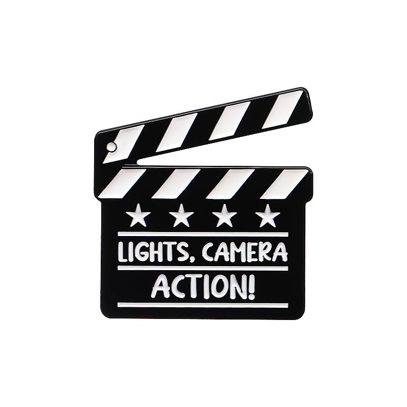 Creative Video Scene Clapper Board Enamel Pins You Are The Main Character Metal Brooches Lapel Badge Jewelry Gifts For Friends