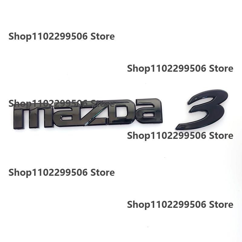 Plastic Car Front Trunk Emblem for Mazda 3 Logo Steering Wheel Badge 3D Body Replaced Sticker Rear Tail Refitting Decoration GF2