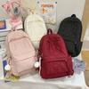 Schoolbag autumn and winter cotton clothes backpack 1011 new embroidered thread cotton-filled women's backpack fashion commuter leisure small backpack