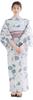 Dita Yukata Set with Obi In Light and Featuring Chrysanthemum and Red Spider Lily Antique Floral Japanese Easy To Dress by Yourself Antique Free