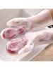 2pcs Set of Rubber Latex Dishwashing Gloves, Waterproof, Lead-free, Suitable for Kitchen, Bathroom, and Outdoor Cleaning
