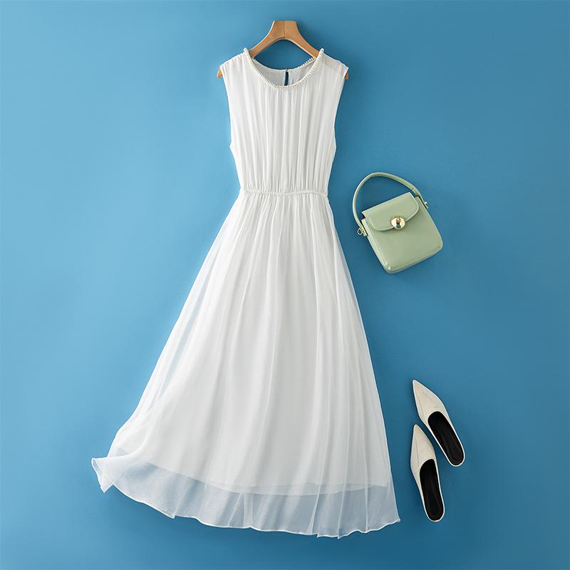 Non-Shedding Mulberry Silk Fairy Dress, Nude Pink