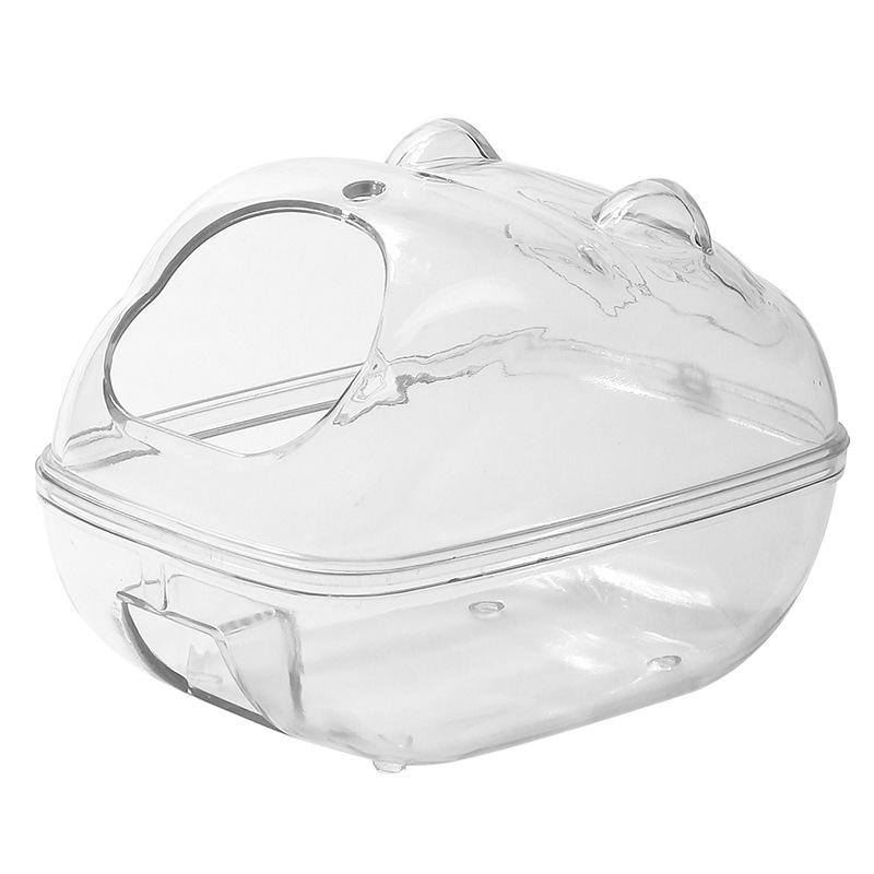 New Transparent Hamster Cage External Bathroom Toilet Sandbox Easy To Cleaning Big Space Removable Bath Small Pet Bath Supplies