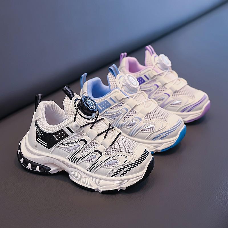 Kids Knob Sneakers Spring Summer Breathable Mesh Soft Sole Dad Shoes Boys Girls Trendy Casual Running Shoes