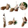 Hanging Tree Decorations Set Of 5 Ornaments Squirrel Christmas Ornaments