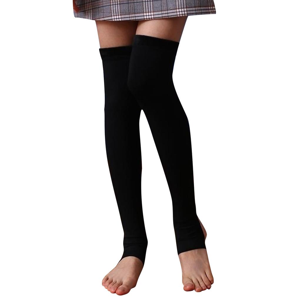 Stretchy Long Stockings for Women Fleece Lined Thermal Socks Warm Thigh High Socks Knee High Socks Winter Calf Socks