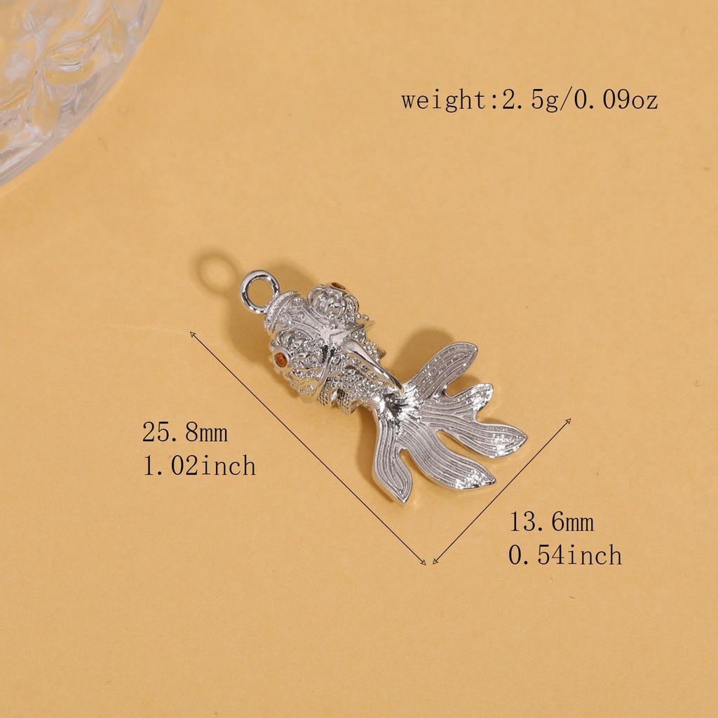 Eleganter vergoldeter Koi-Fisch Anhänger mit Strasssteinen