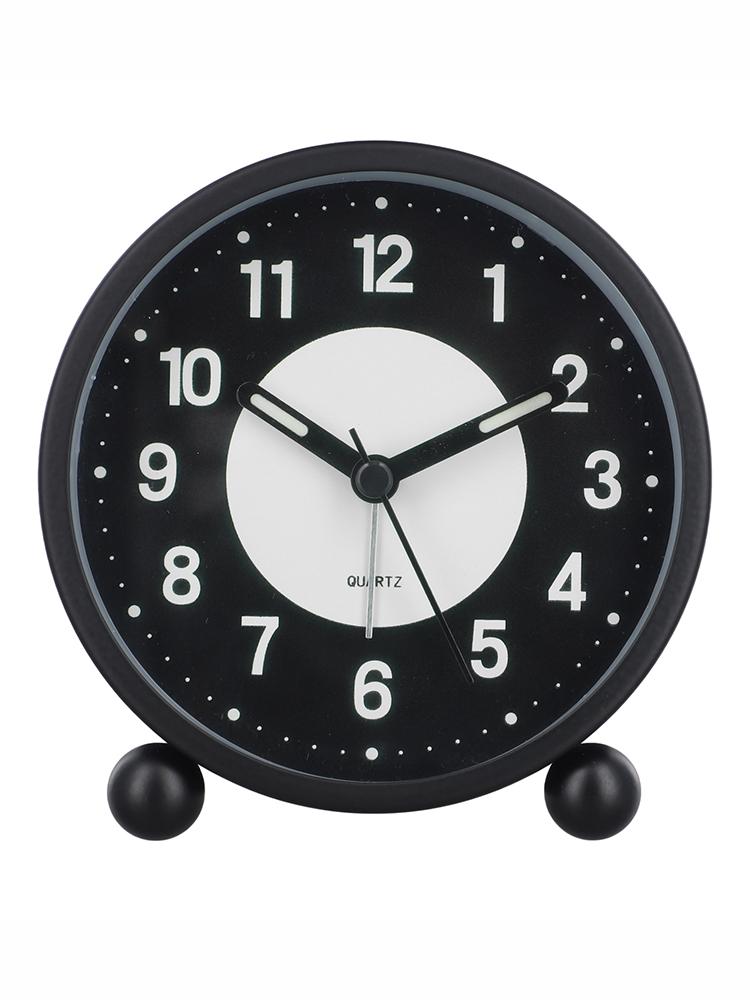 Battery Operated Clock Glow-in-the-Dark Alarm Clock Bedroom Children\\\'s Table Non-Ticking Glow-in-the-Dark Dial