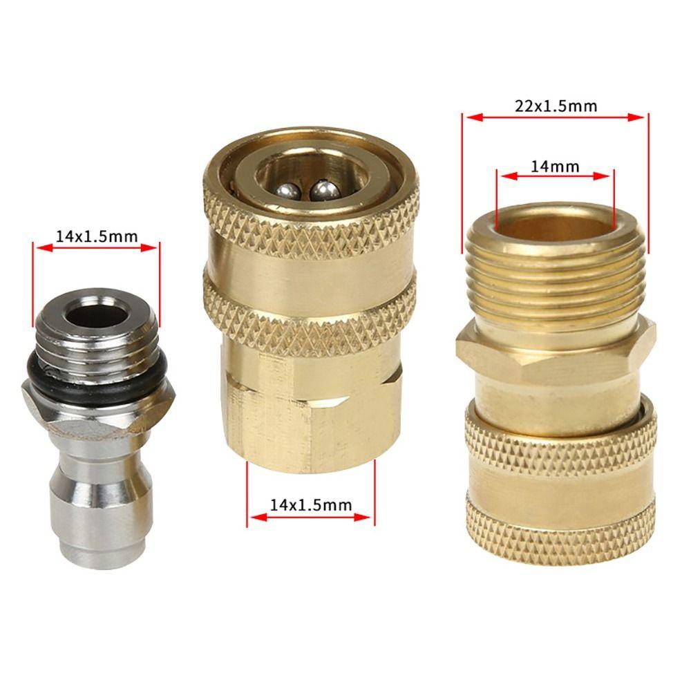 High Pressure Cleaner Car Washer Fitting Adapter Connector 1/4 Inch Quick Connect Socket For Car Washer Lance Connector M14 M22