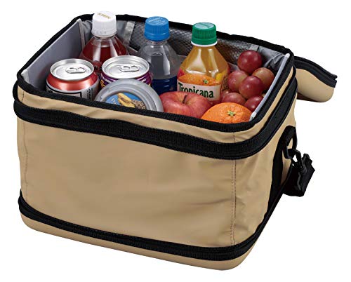 Captain Stag Super Cold Cooler Bag (UE-616), Beige, 12L Capacity, Foldable, Dimensions: Approx. 300mm W x 250mm D x 225mm H