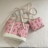 Einfaches Kirsch 3er Set Schultertaschen für Damen Große Kapazität Damen Pu Umhängetasche Tragbare Damen Einkaufstasche Handtaschen