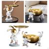 Bunny Astronaut Holder Fruit Sundries Sweets Bowl Figurine Vanity Decoration for Dresser Easter Gift