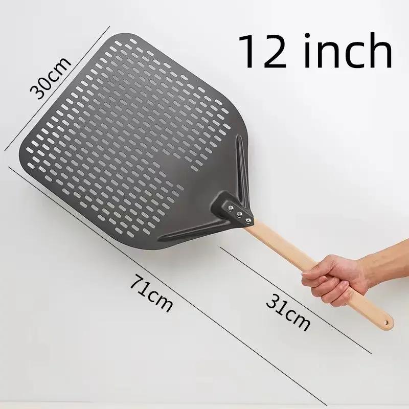 Creative Fashion 12 inch pizza perforated spatula paddle short handle oven flip peel kitchen tools non-stick pizza baking