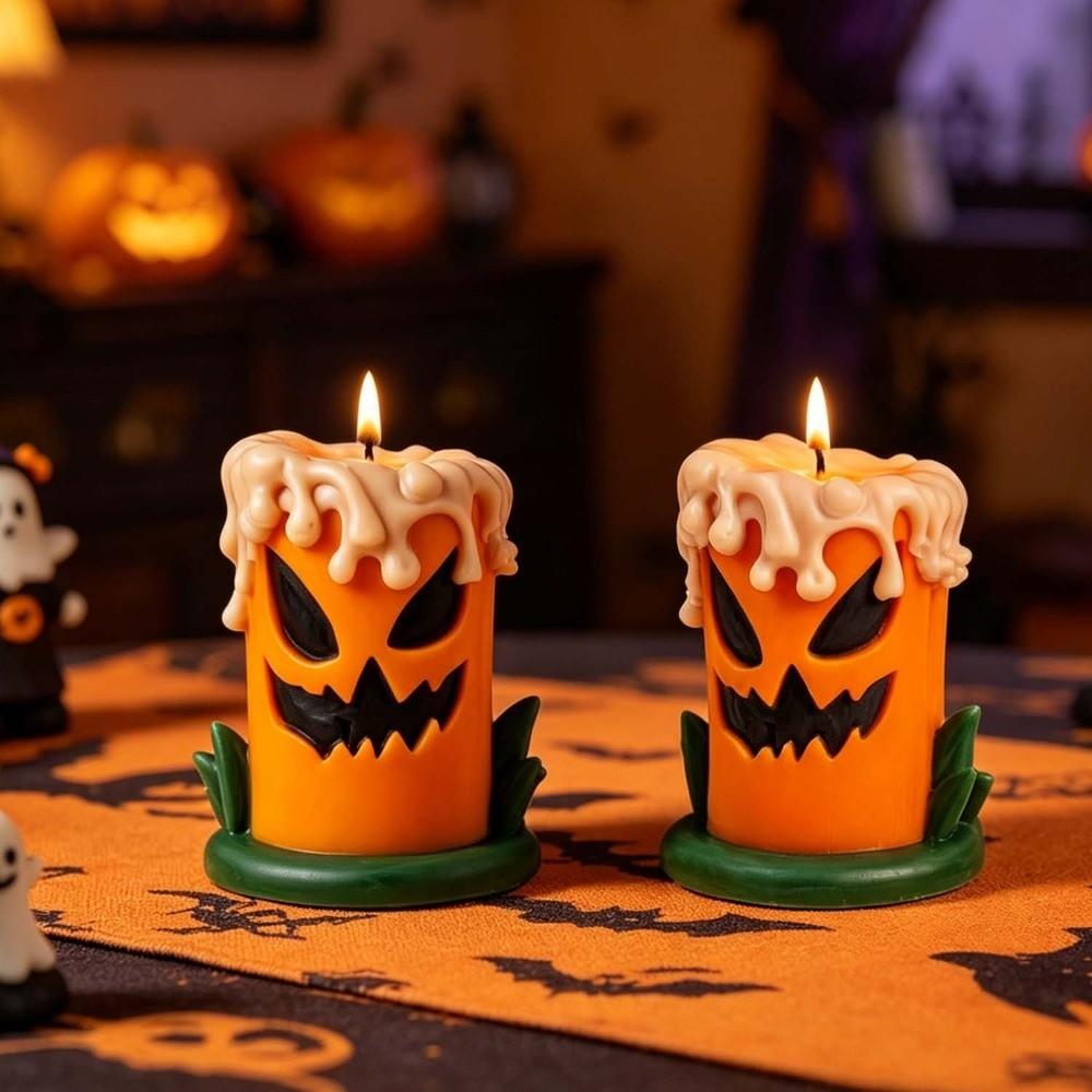 DIY Halloween Ornament Mold Multi-purpose Easy Release Candle Wax Mold Non-stick Heat-resistant Epoxy Resin Plaster Mold
