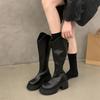 Thick-soled Knee-length Boots Women's New Height-increasing Small Boots Temperament Versatile Knight Boots for the Fall of 2025