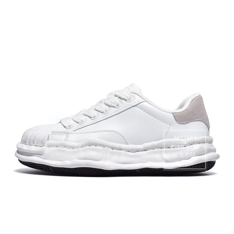 Shell head thick sole heightening niche white shoes new casual shoes children's tide 635