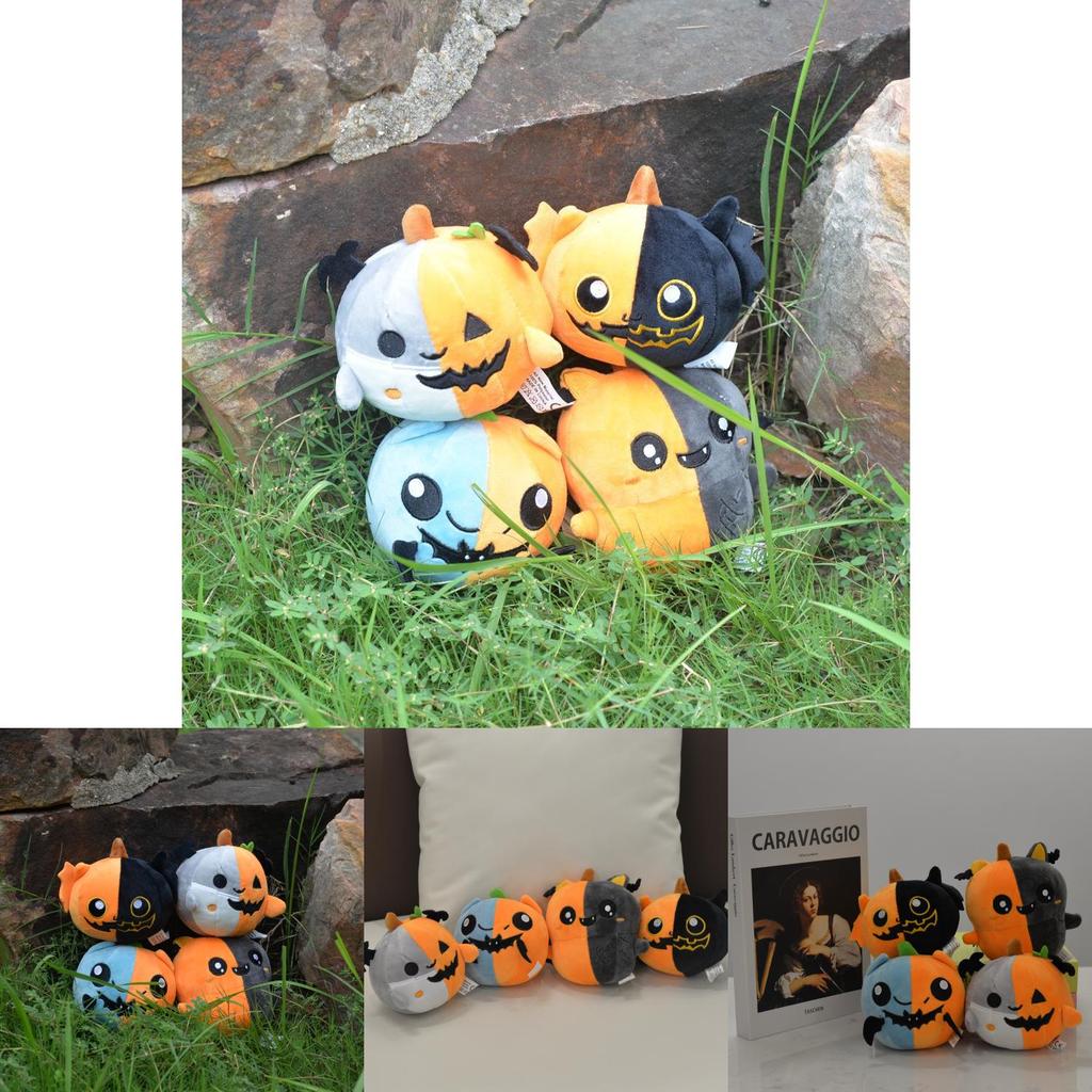 Adorable Halloween Bat Plush Toy Featuring Unique Pumpkin Design Perfect For Festive Decor