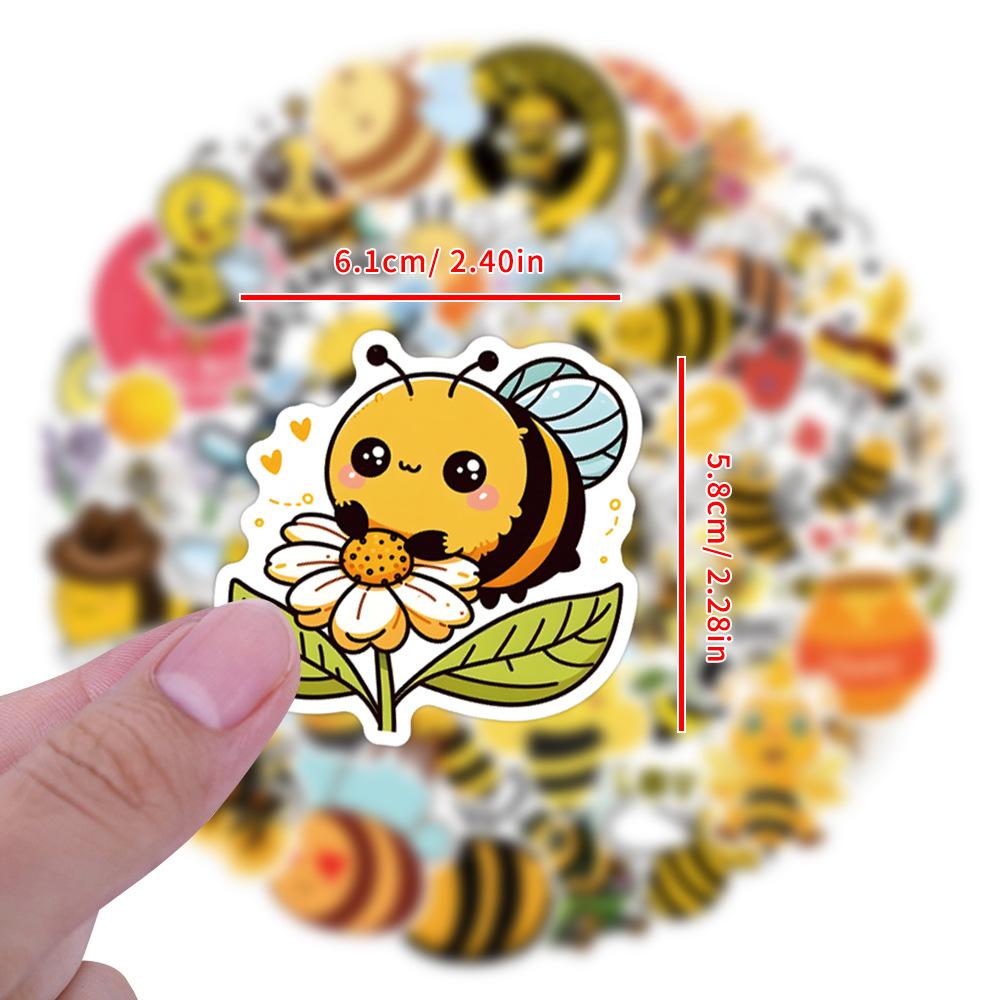 55 New Bee Bee Insect Graffiti Stickers Decorative Suitcase Scooter Cartoon Stickers