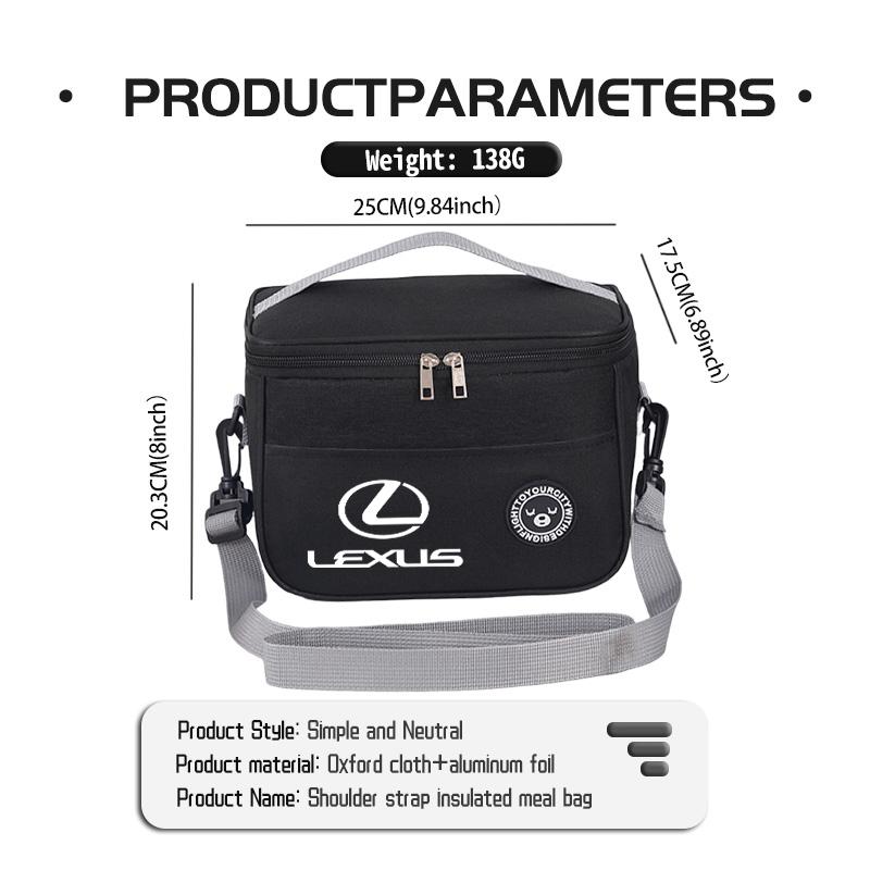 Tragbare Schultergurt Thermos-Lunchtasche Picknick Essen Isoliert Für Lexus CT ES GS NX IS250 CT200h IS300h ES300h ERX400h NX300h