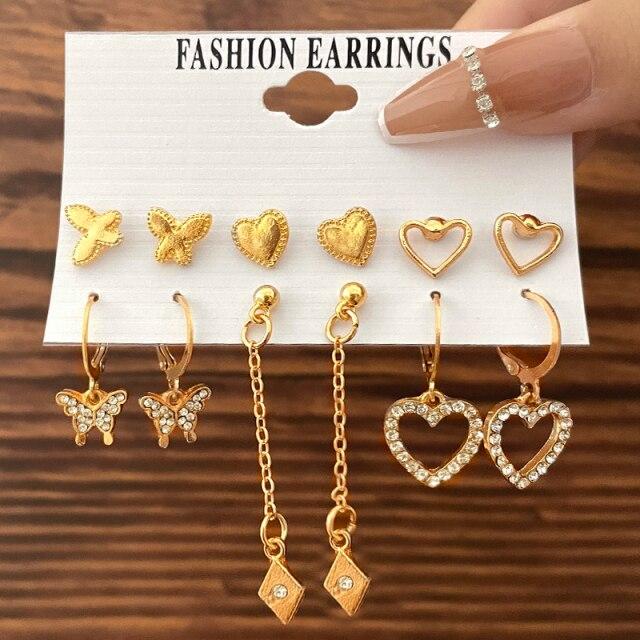 Tone Color Snake Drop Earrings Set Geometric Long Tassel Dangle Earrings Set For Women Of Earrings JewelryGeometric Drop