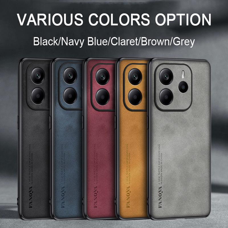 Capa traseira de silicone macio para Xiaomi Redmi Note 14 5G com toque de pele