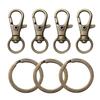 20Pcs Split Key Ring Swivel Lobster Clasp With Key Ring Connectors For Bag Belt Dog Chains DIY Jewelry Making Accessories