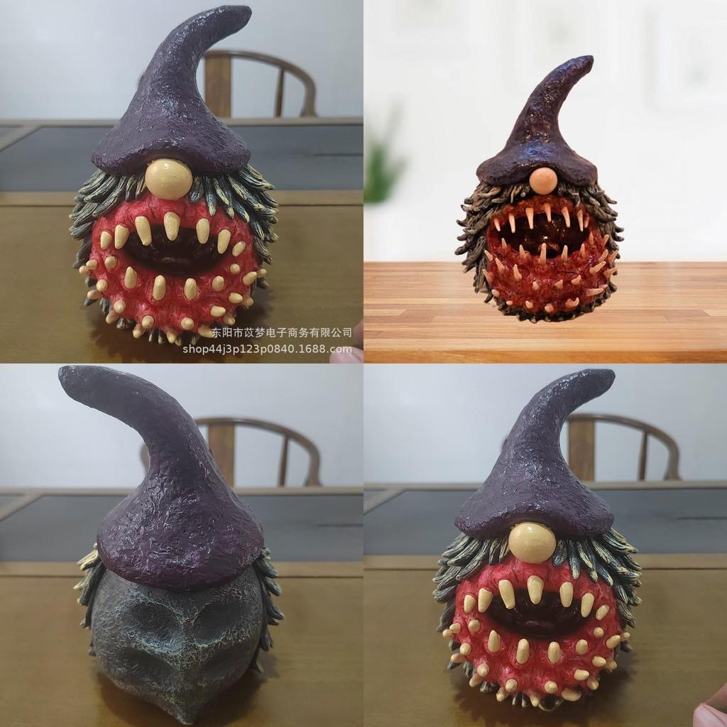 Charming American Style Evil Gnome Resin Figurine Perfect For Halloween Decorations