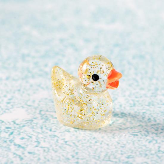 Čirý ozdoba kachny na plochu Barevné roztomilé řemeslo z pryskyřice Figurka kachna Socha Domeček pro panenky