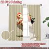 2D flat printing 2pcs Curtains Cute chicken pumpkin harvest Digital Printed Polyester Drapes Festive Wall Decor Perfect for