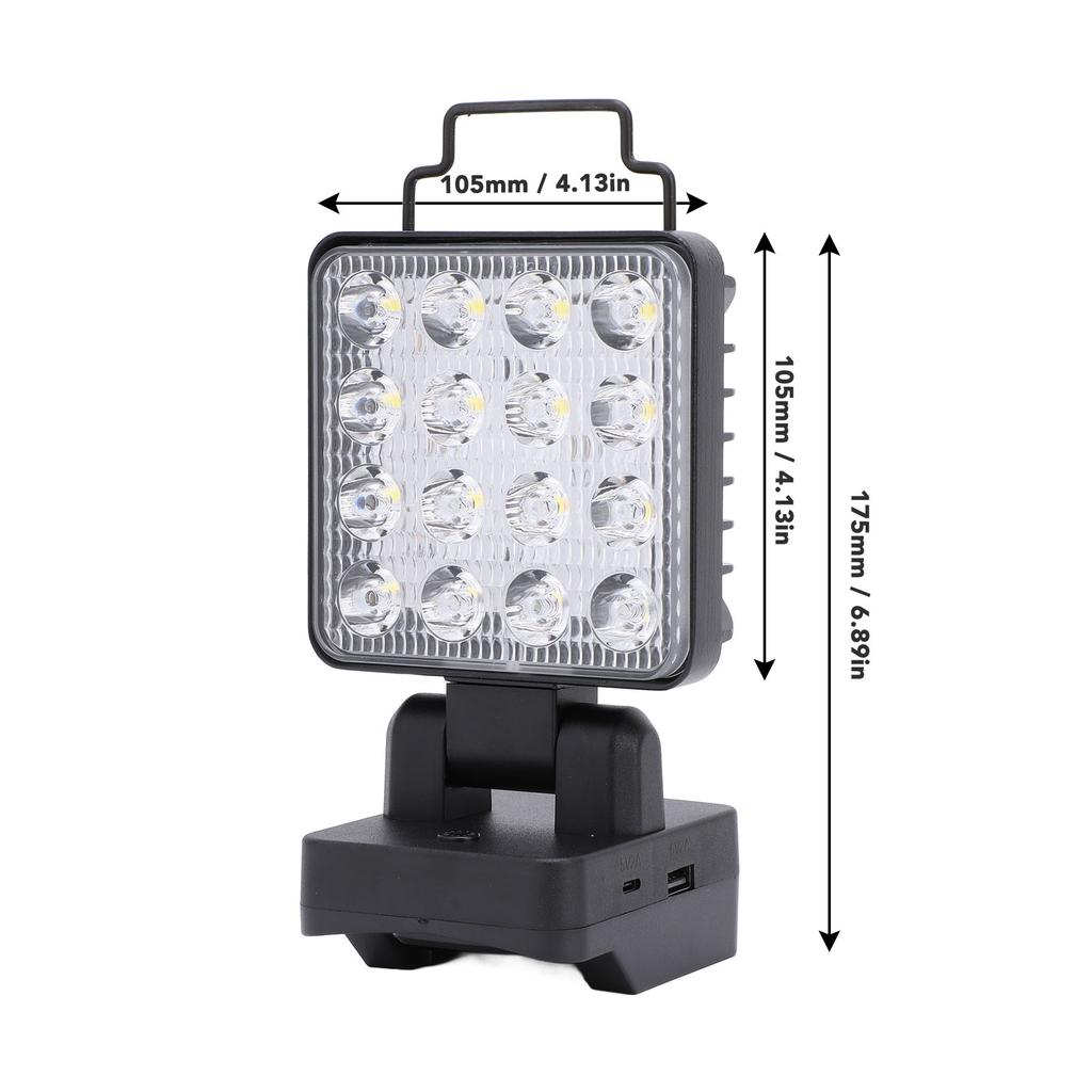 LED Work Light 11‑15W 1200‑1500LM 3 Gears USB TYPE C Output Cordless LED Flood Light for PARKSIDE X2