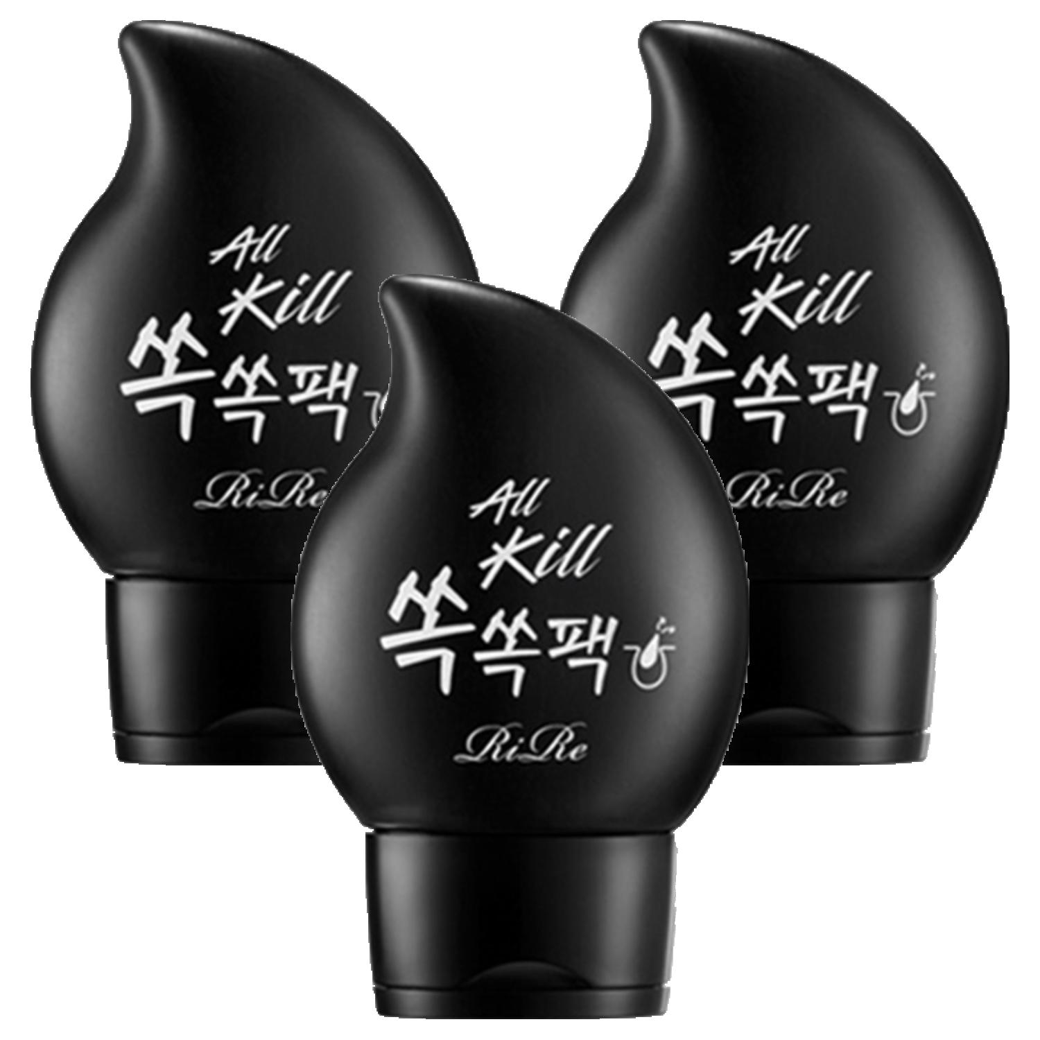 RIRE All Kill Pull-Out Nose Pack Peel-Off Pore Cleanser & Blackhead Remover 40ml (Pack of 3)