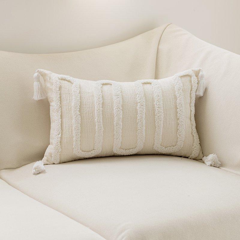 Modern Chenille Pillow Covers Minimalist Textured Sofa Cushion Cases Elegant Bedside Throw Pillowcase Chic Hotel Cushion Covers
