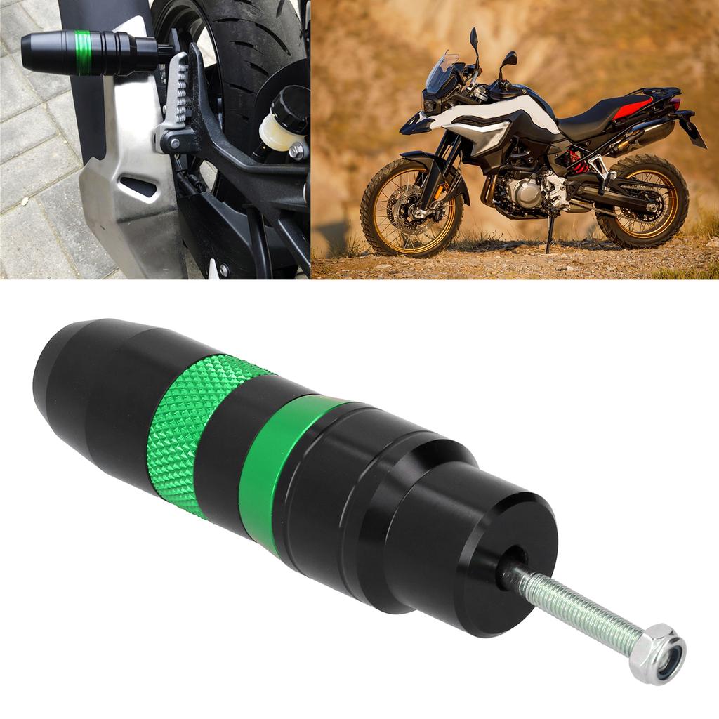 Motorcycle Exhaust Pipe Slider Aluminum Alloy Anti Falling Guard Protector (Black )