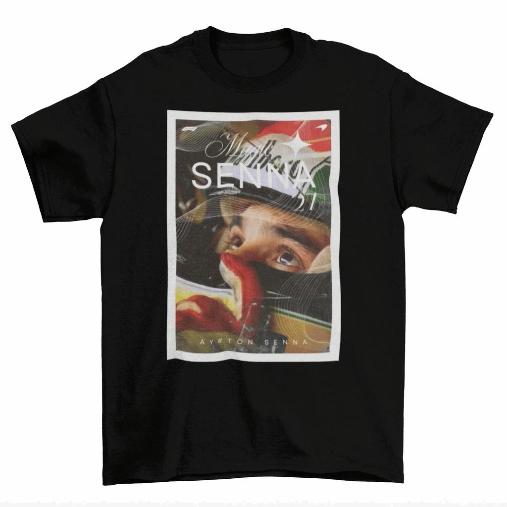 T-shirt Grafiche Formula 1 Ayrton Senna T-shirt da Palestra Uomo Donna Abbigliamento Y2k Liam Payne Stile Retro Top Estivi Magliette