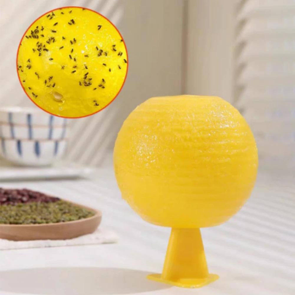 Fruit Fly Trap&Catcher Sticky Sphere Mosquito Ball Trap Bug Trap Yellow Adhesive Flexboard For Citrus Fruit Fly Hoverfly Gnat