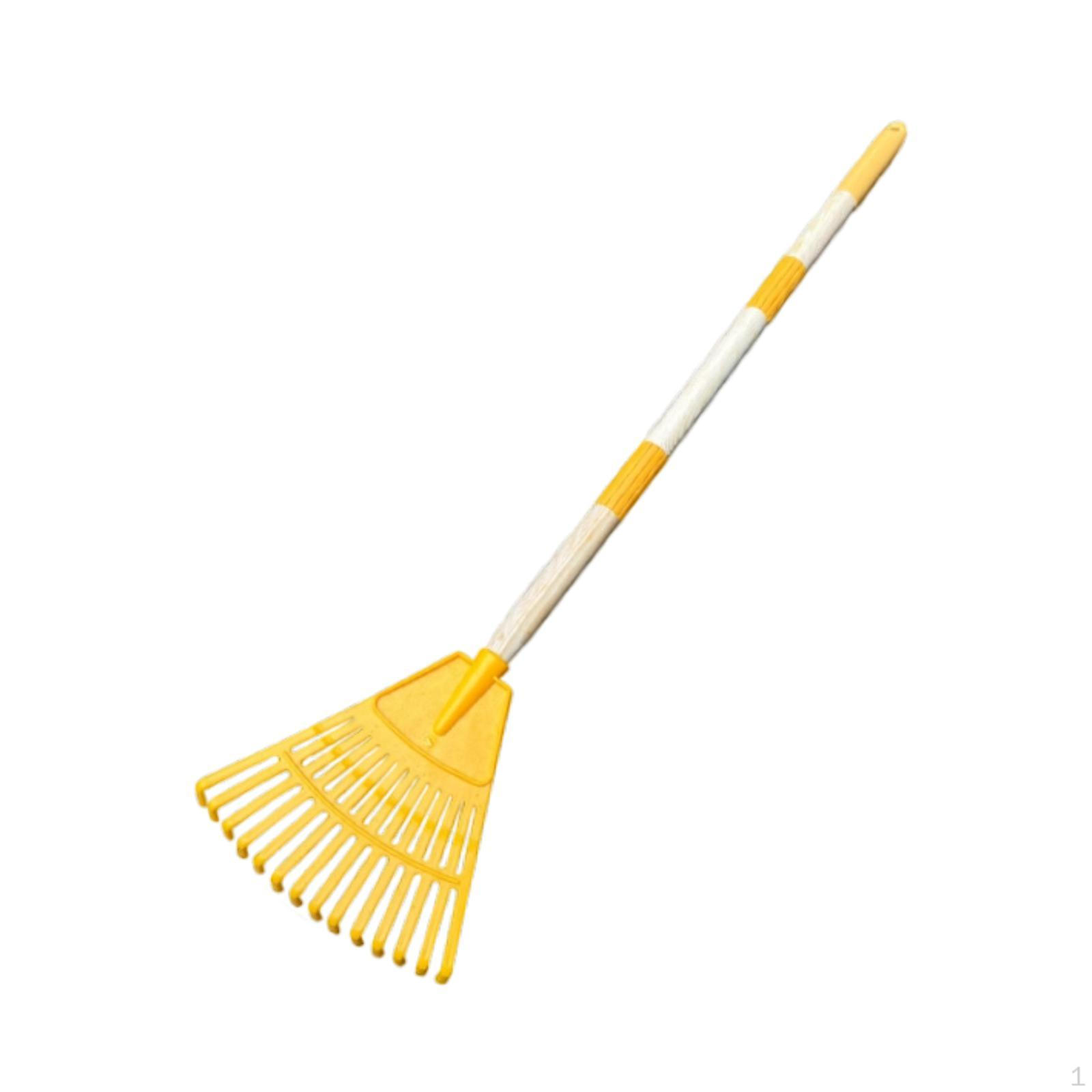 

Съемный инструмент для граблей для листьев со стальной конструкцией для кустарников и детей жёлтый