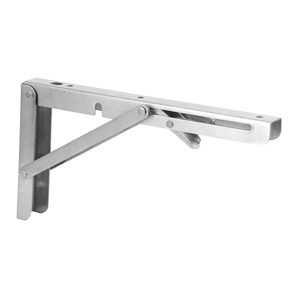 2Pcs Stainless Steel Triangular Folding Bracket Wall Shelf Support Heavy Duty Fixing Bracket