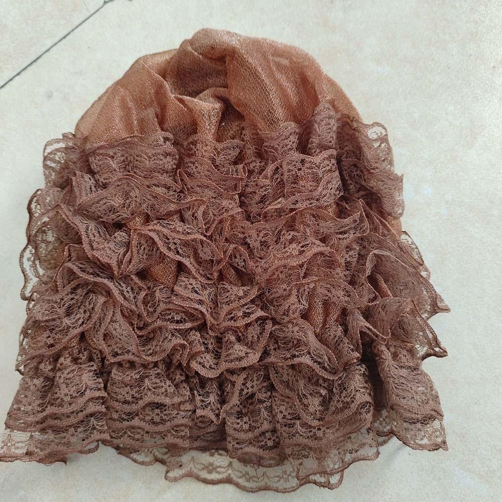 Breathable Elastic Curly Hair Hat Soft Elderly Beauty Cap Mesh Lace Pullover Cap  All-match