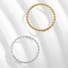 S925 Silver Minimalist Handmade Twisted Ring Thin Band Stackable Jewelry for Women