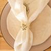 6Pcs Gold Leaf Napkin Rings Fall Napkin Holder Storage Rack For Christmas Wedding Dinnig Table Decoration Storage Rack Holder