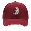 Vintage Celestial Moon Face Wall Art Sandwich Baseball Cap